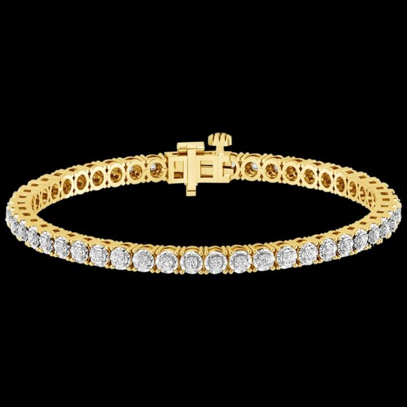 TENNIS BRACELETS 1 CARAT TW GENUINE DIAMOND CIRCLE LINK❗100% GUARANTEED❗️NEW